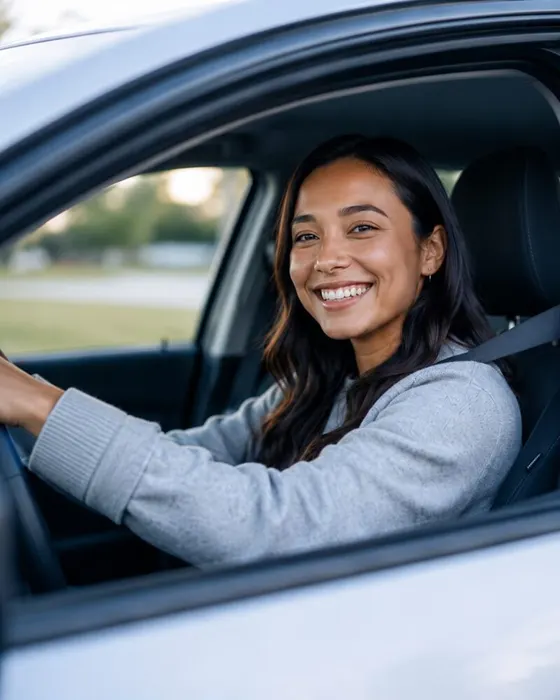 Student celebrating with their permit
